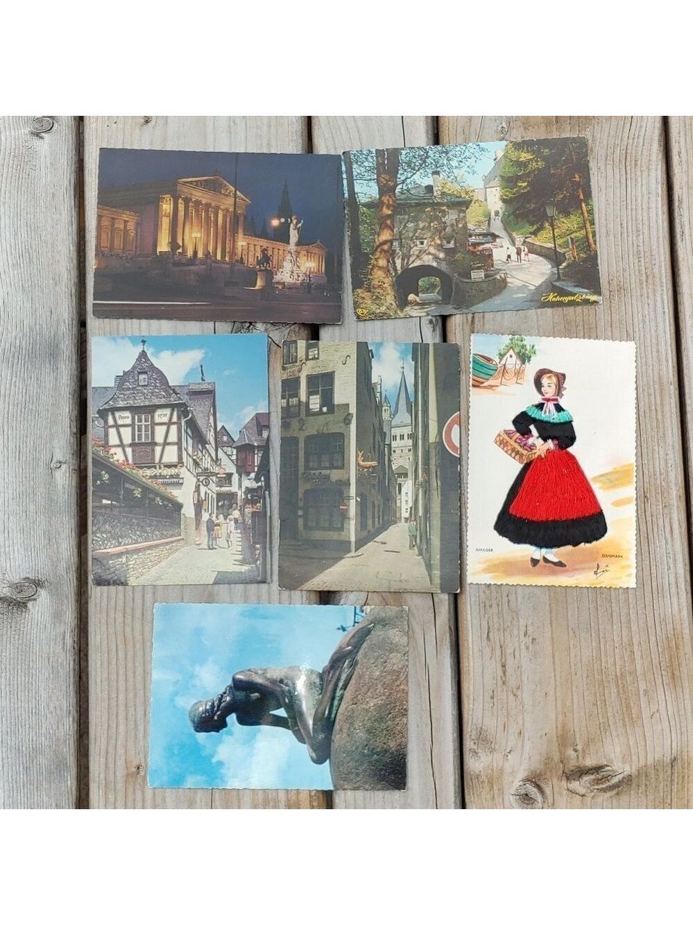Lot of European Postcards Embroidered Postcard Denmark Vienna